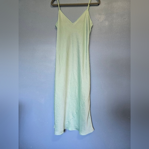 Wilfred Slinky Midi Slip Dress Green M - Picture 1 of 9